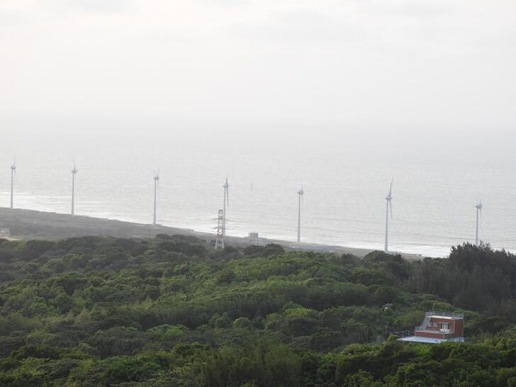 看得到臺灣西海岸的風景