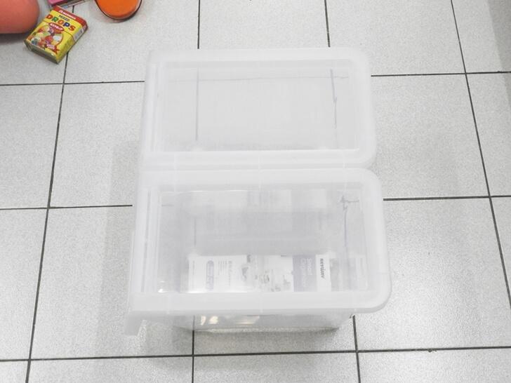 兩個16L塑膠收納箱