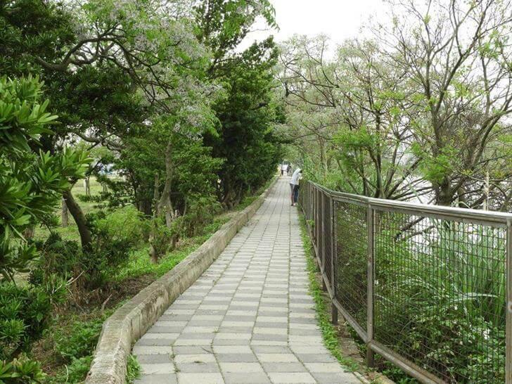 沿著廟埤的步道