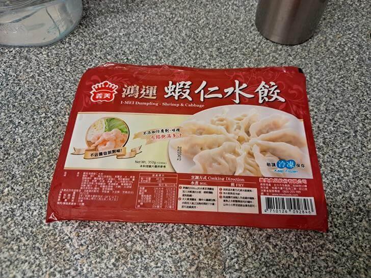 義美鴻運蝦仁水餃外包裝
