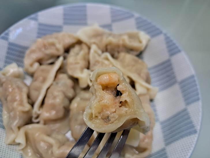 內餡料非常好吃而且還真的有蝦仁